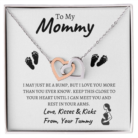 To (New) Mommy / Interlocking Hearts Necklace