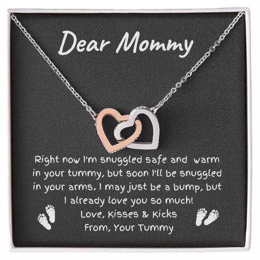 Dear  (New) Mommy /  Interlocking Hearts Necklace