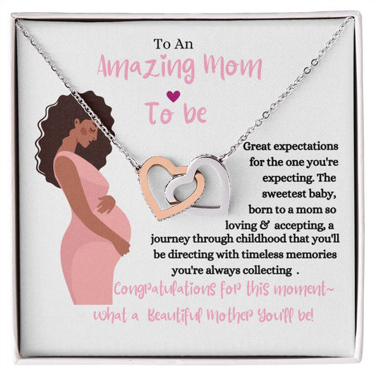 Mom to Be / Interlocking Heart Necklace