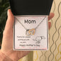 Dog Mom / Happy Mother's Day / Interlocking Heart Necklace