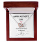 Dog Mom / Happy Mother's Day / Interlocking Heart Necklace