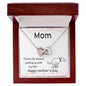 Dog Mom / Happy Mother's Day / Interlocking Heart Necklace