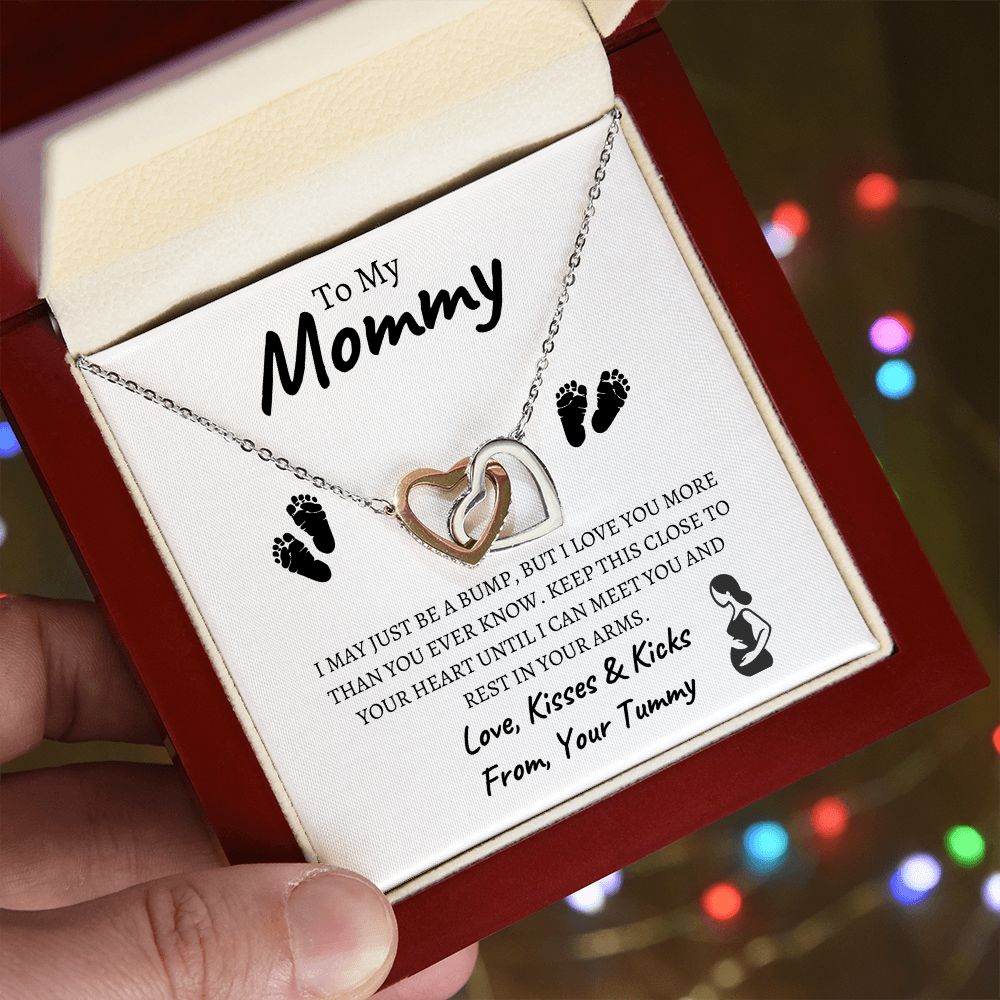 To (New) Mommy / Interlocking Hearts Necklace
