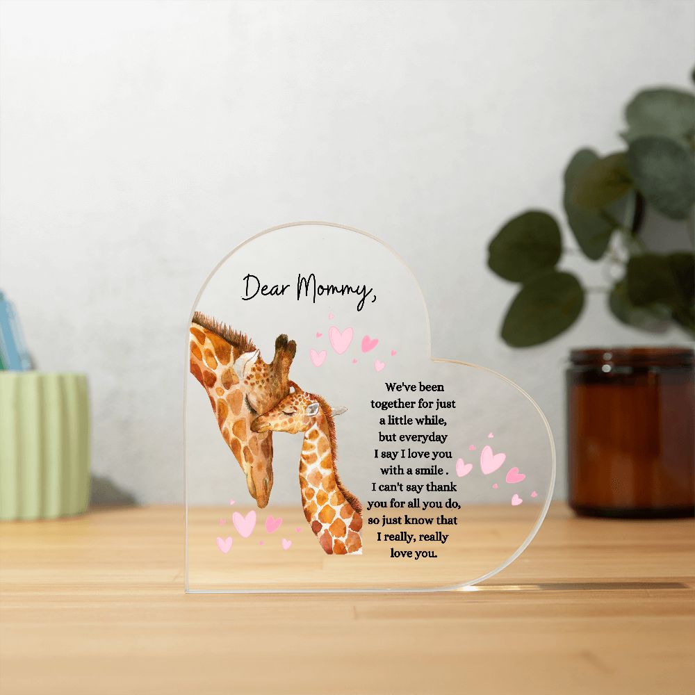 Mommy / Acrylic Heart Plaque