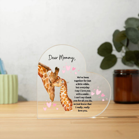 Mommy / Acrylic Heart Plaque