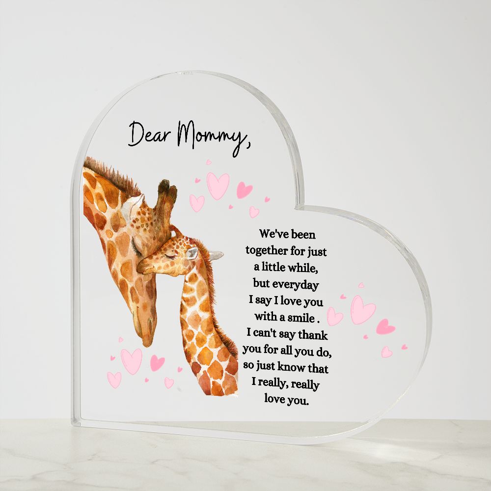 Mommy / Acrylic Heart Plaque