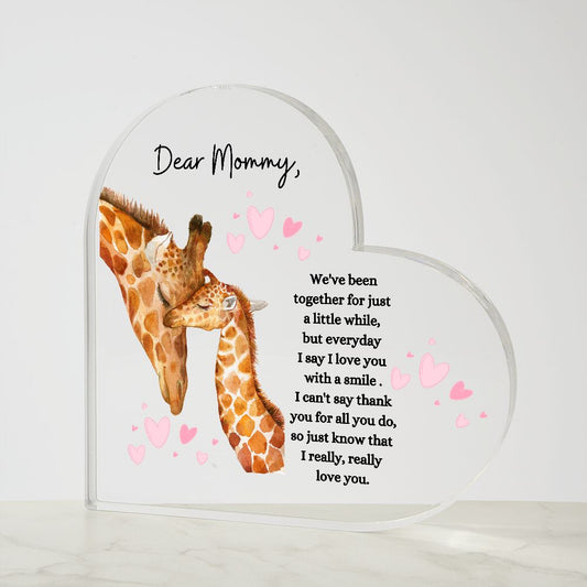 Mommy / Acrylic Heart Plaque