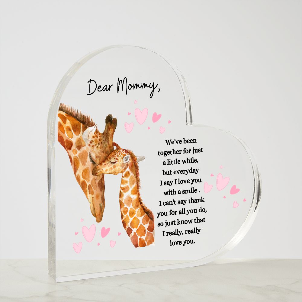 Mommy / Acrylic Heart Plaque