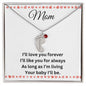 Mom Necklace / Engraved Baby Foot with Birthstone Necklace