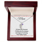 Mom Necklace / Engraved Baby Foot with Birthstone Necklace