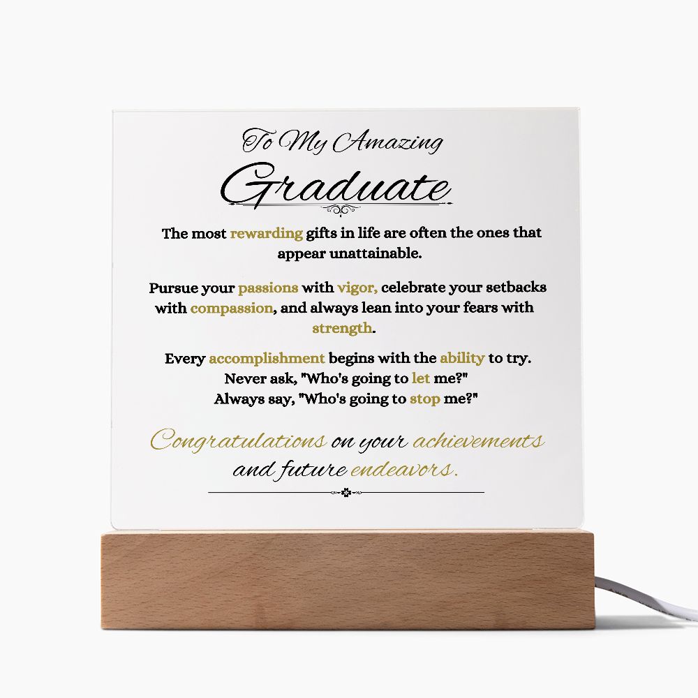 To My Amazing Graduate / Acrylic Square Plaque