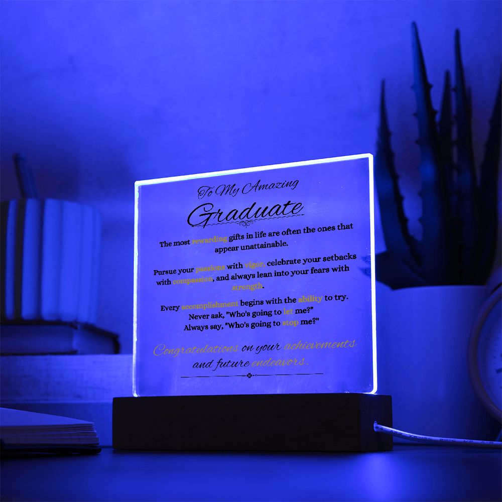 To My Amazing Graduate / Acrylic Square Plaque