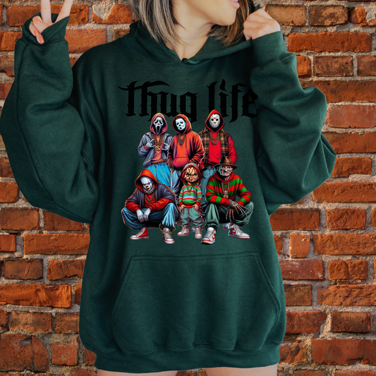 Thug Life Horror Fan Pullover Hoodie