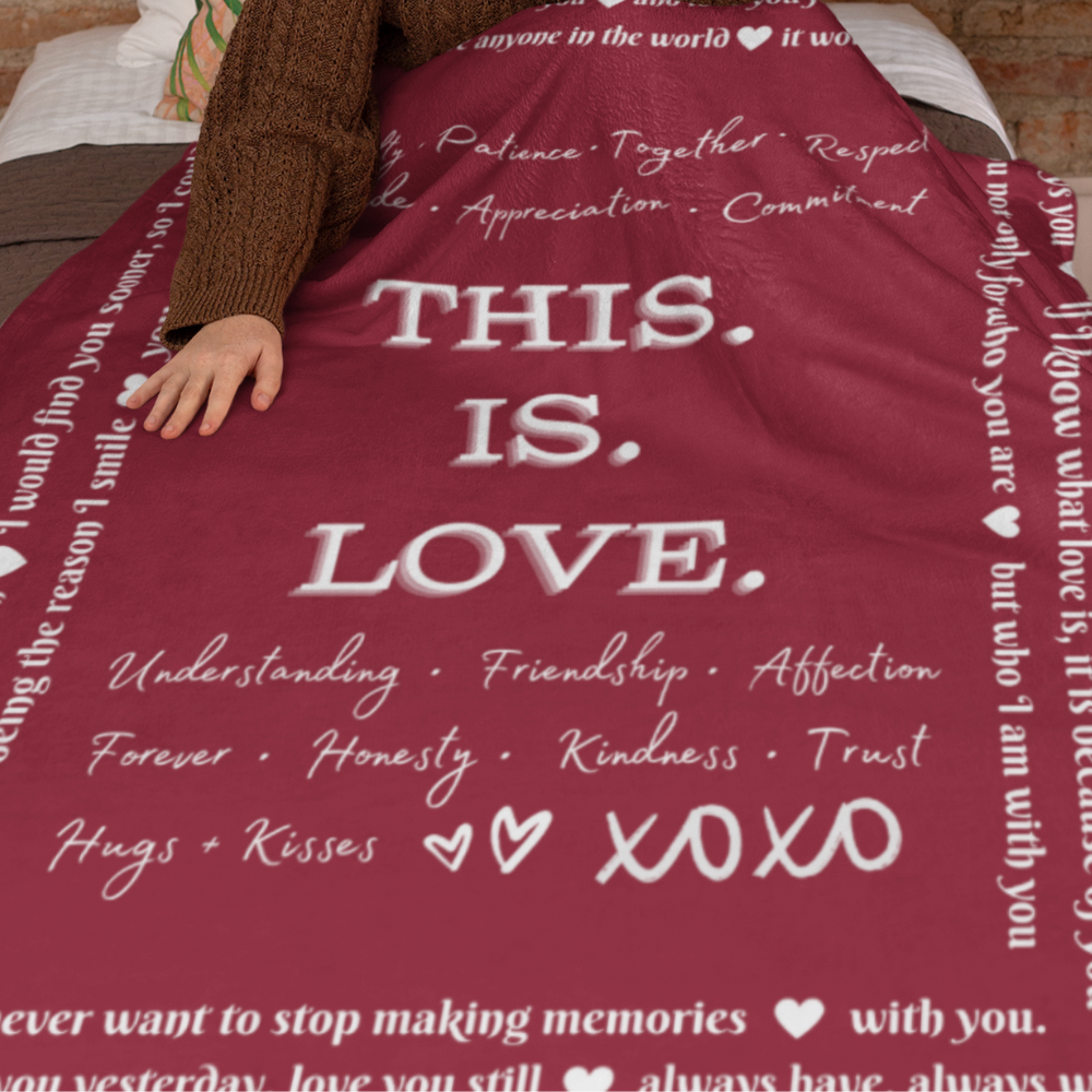 THIS IS LOVE Mink Sherpa Blanket 50x60