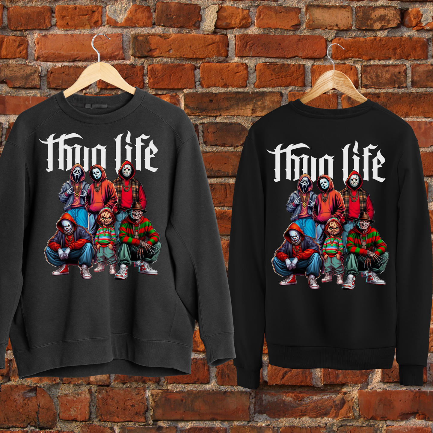 Thug Life Horror Fan Unisex T-Shirt/ Sweatshirt and Hoodie