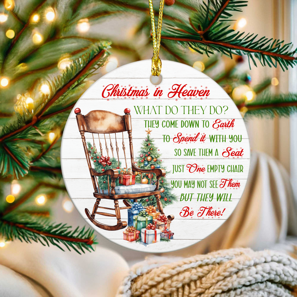 Christmas in Heaven  Circle Ornament