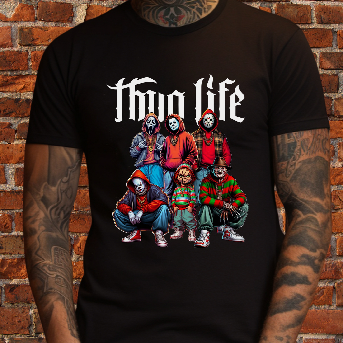 Thug Life Horror Fan Unisex T-Shirt/ Sweatshirt and Hoodie