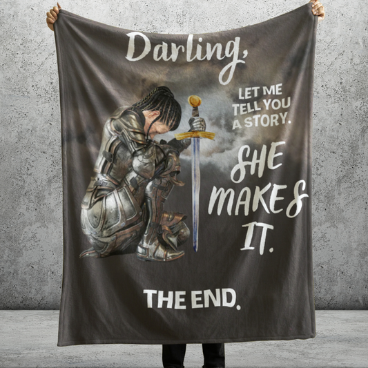 Darling "She Makes It"  Arctic Fleece Blanket 50x60