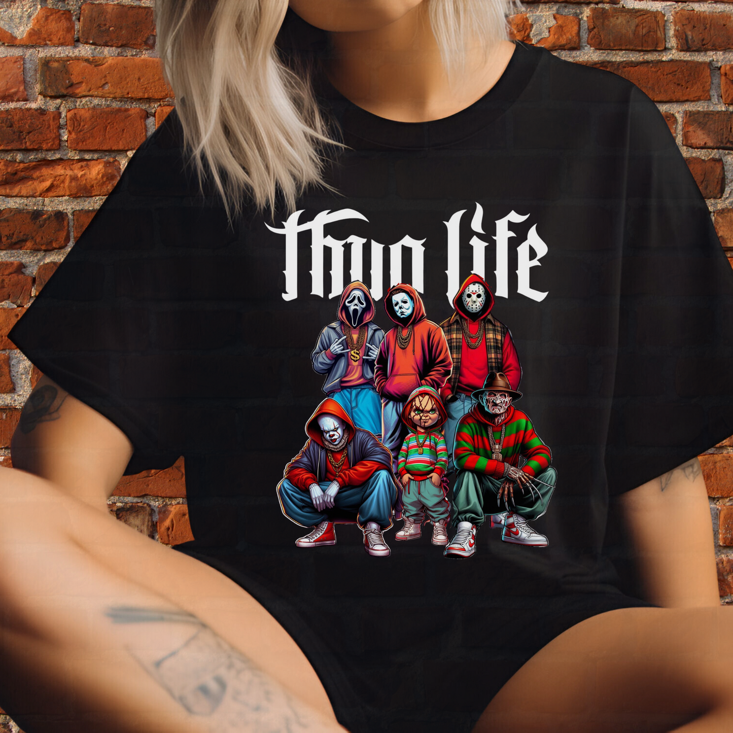 Thug Life Horror Fan Unisex T-Shirt/ Sweatshirt and Hoodie