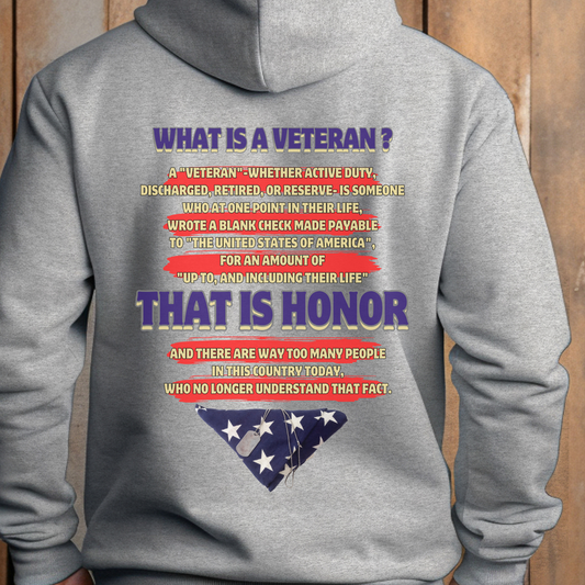 What is a Veteran?  Pullover Hoodie