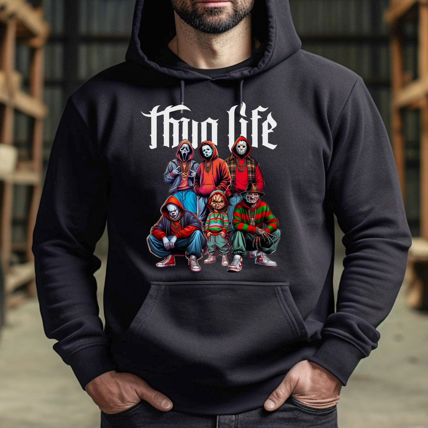 Thug Life Horror Fan Unisex T-Shirt/ Sweatshirt and Hoodie