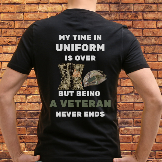 Being a Veteran Never Ends  Short-Sleeve T-Shirt