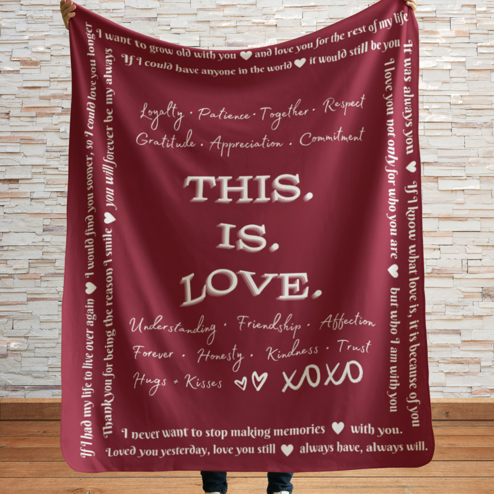 THIS IS LOVE Mink Sherpa Blanket 50x60