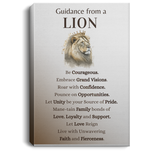 Guidance from a Lion Canvas