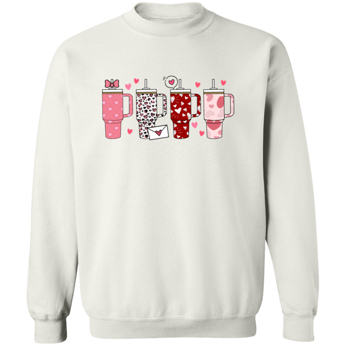 Valentine Day Cup Crewneck Pullover Sweatshirt