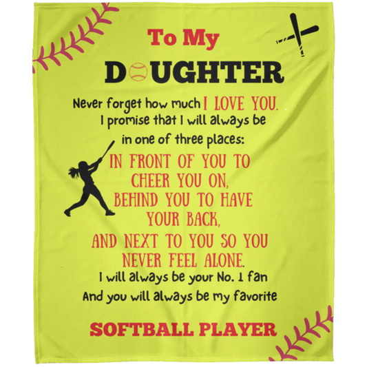 Daughter Softball Blanket