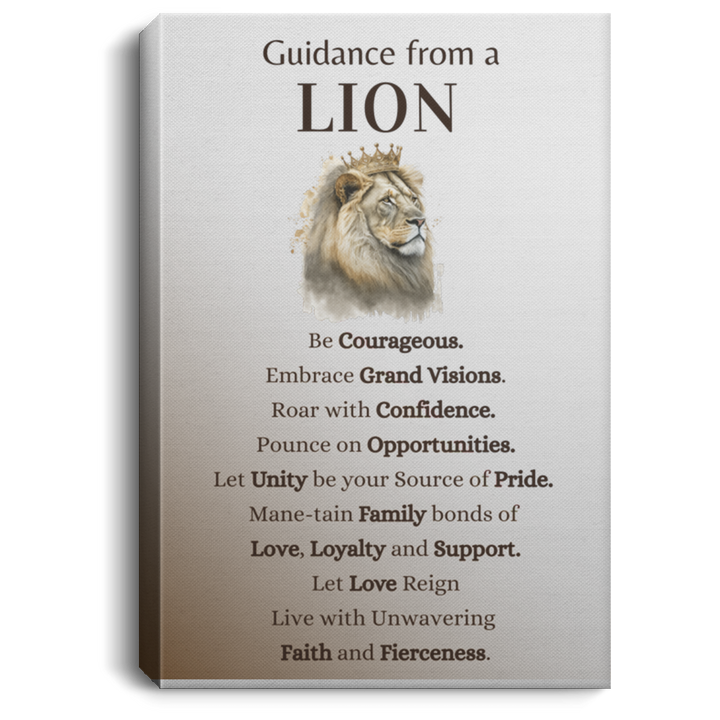 Guidance from a Lion Canvas