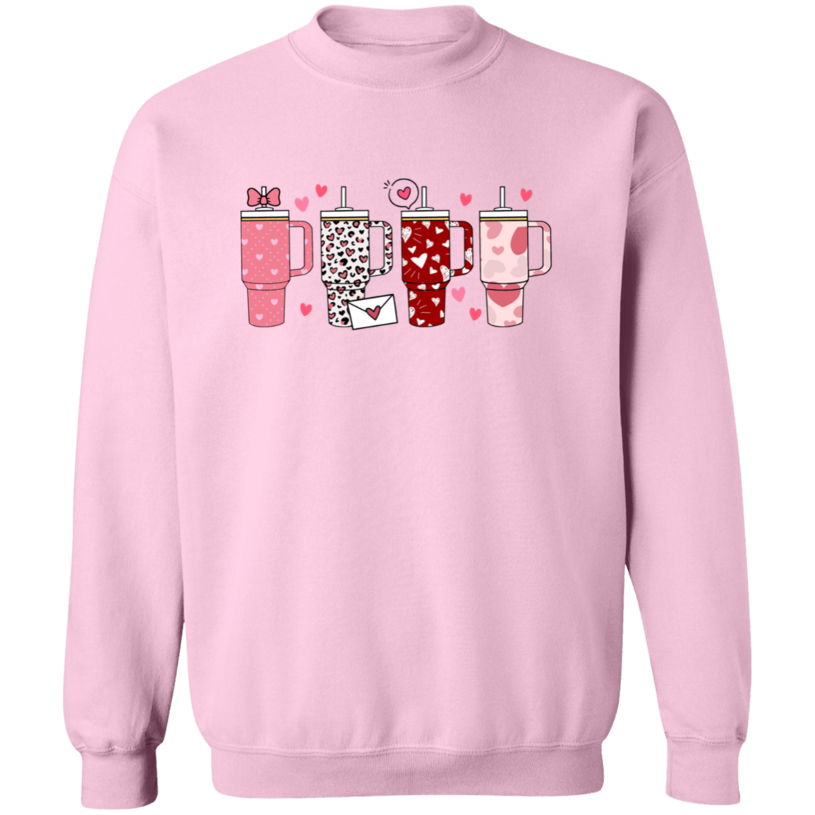 Valentine Day Cup Crewneck Pullover Sweatshirt