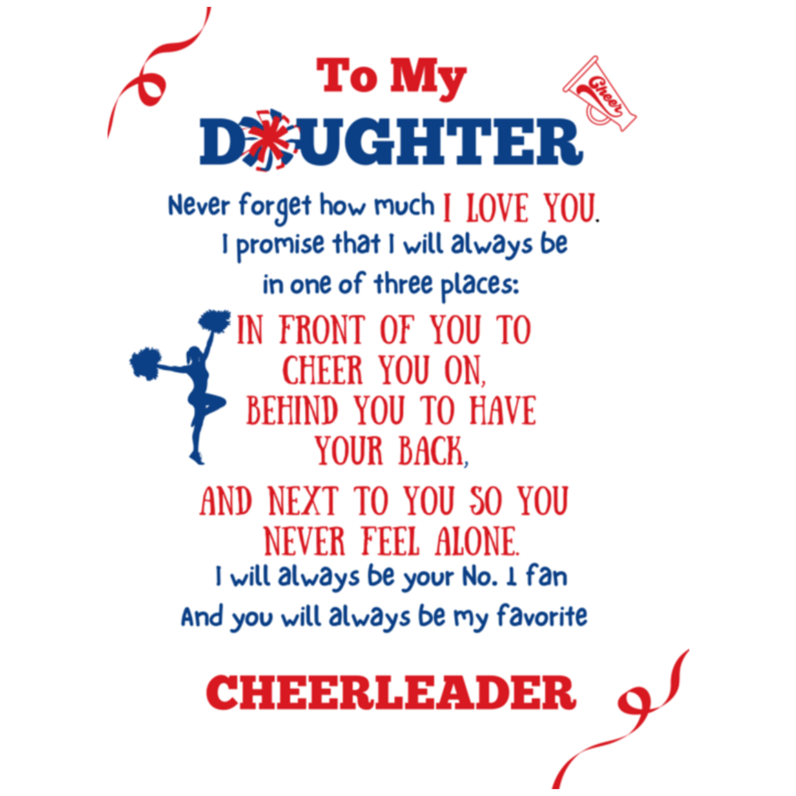 Daughter Cheerleader Blanket