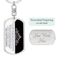 To My Badass Daughter Keychain / Personalized Engraving Option