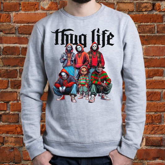 Thug Life Horror  Fan Crewneck Pullover Sweatshirt