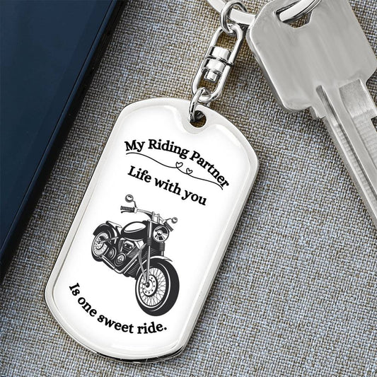 Biker / Dog Tag Keychain