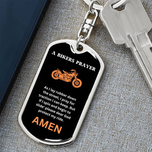 Biker / Dog Tag Keychain