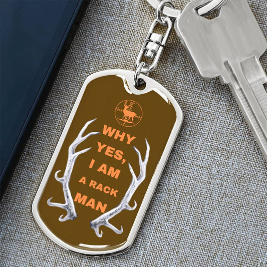 Hunter / Dog Tag Keychain