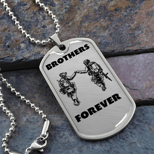 Bother Forever / Military Chain Dog Tag Necklace