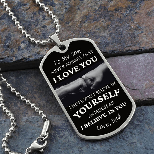 To My Son / Dog Tag Necklace