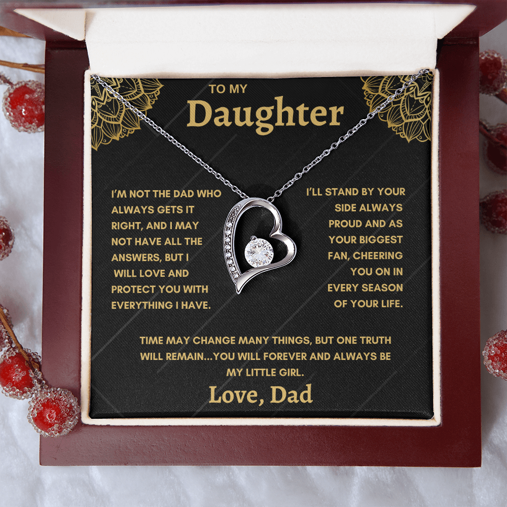 To My Daughter - Love, Dad - Forever Love Necklace