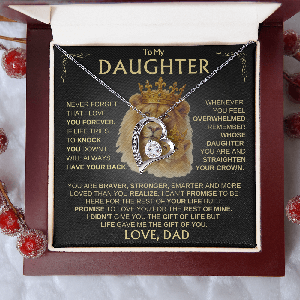 To My Daughter, Love, Dad / Always Have Your Back / Forever Love Necklace