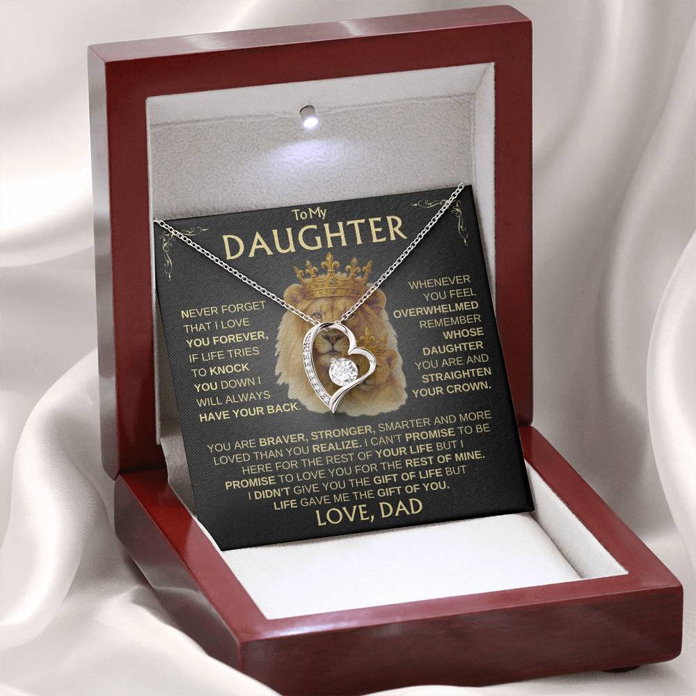 To My Daughter, Love, Dad / Always Have Your Back / Forever Love Necklace