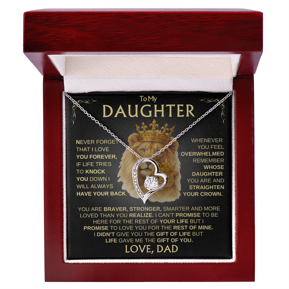 To My Daughter, Love, Dad / Always Have Your Back / Forever Love Necklace