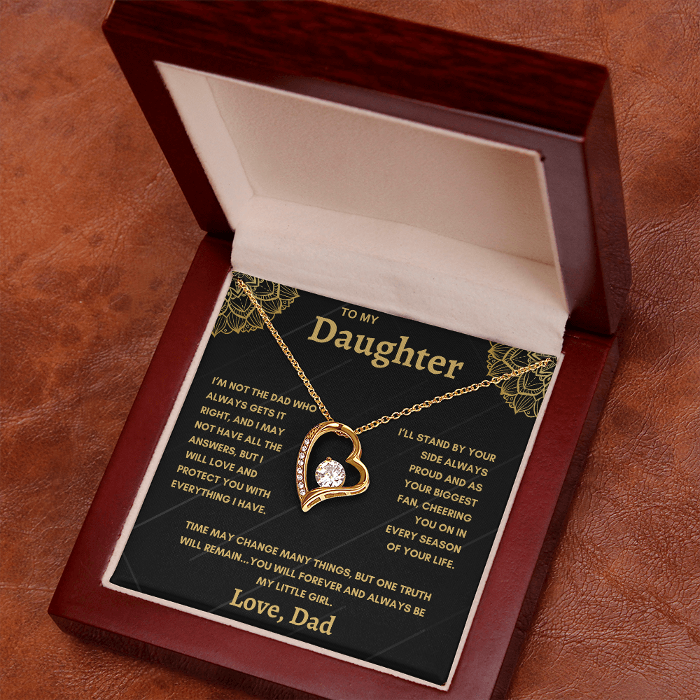 To My Daughter - Love, Dad - Forever Love Necklace