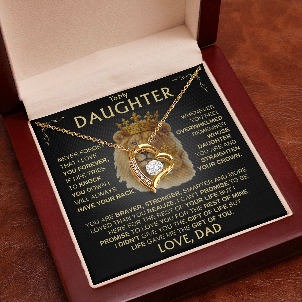 To My Daughter, Love, Dad / Always Have Your Back / Forever Love Necklace