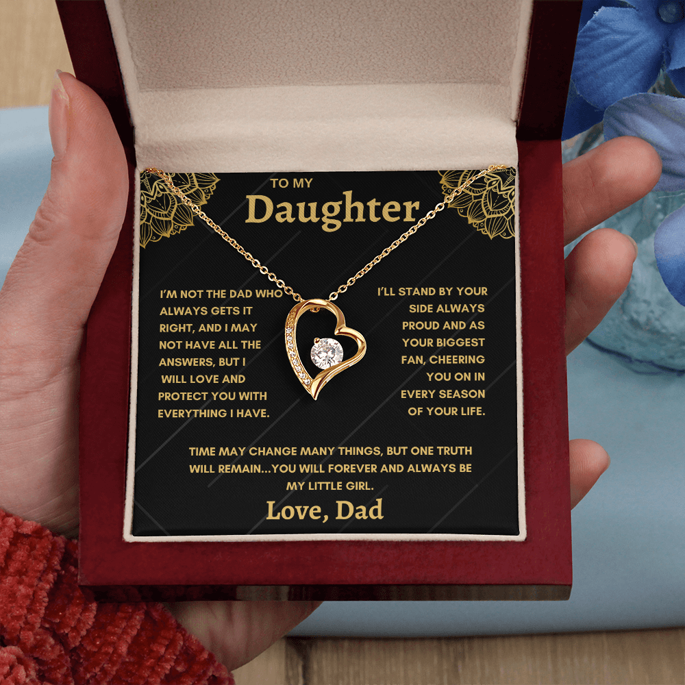 To My Daughter - Love, Dad - Forever Love Necklace
