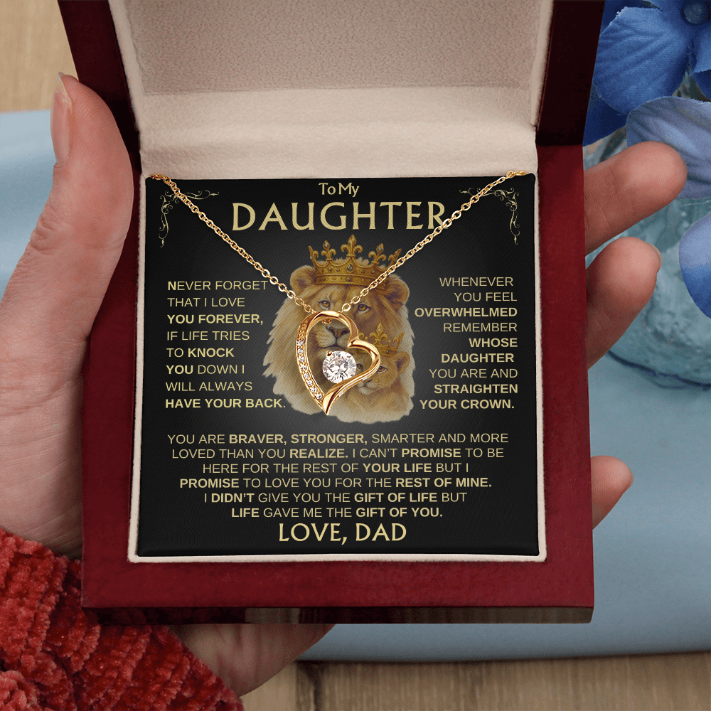 To My Daughter, Love, Dad / Always Have Your Back / Forever Love Necklace