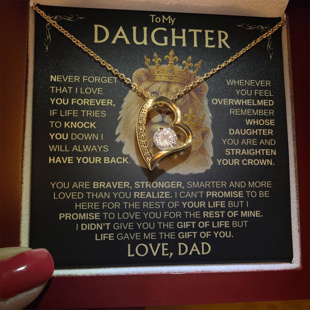 To My Daughter, Love, Dad / Always Have Your Back / Forever Love Necklace