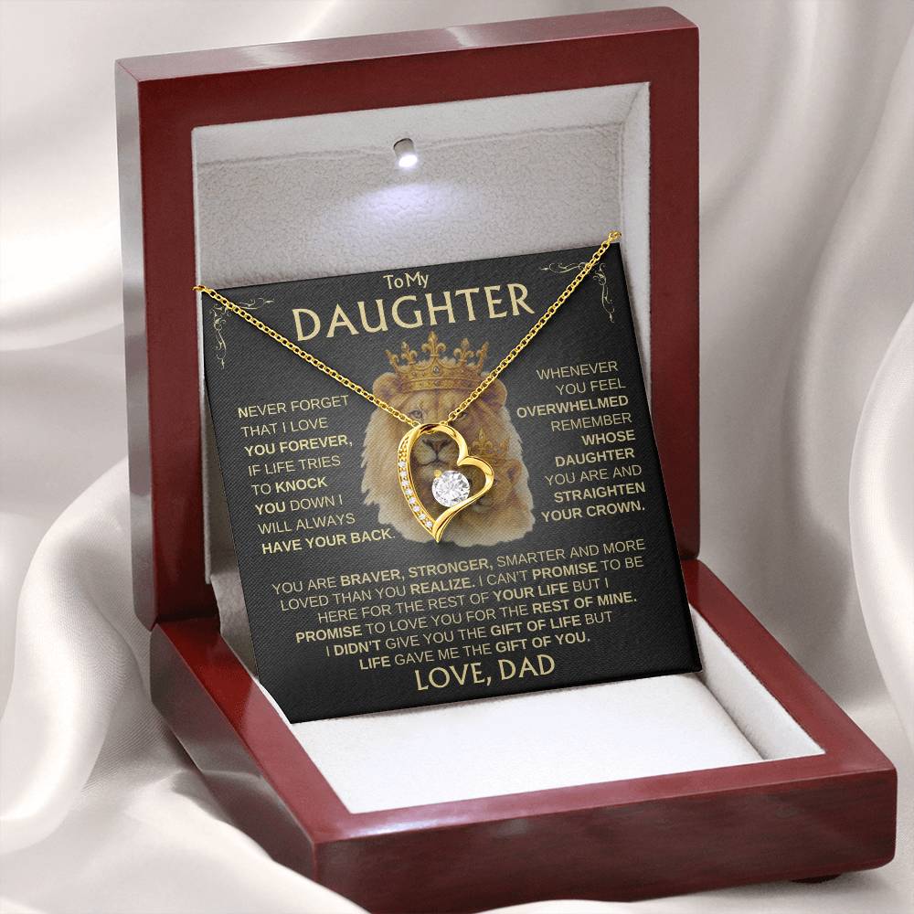 To My Daughter, Love, Dad / Always Have Your Back / Forever Love Necklace